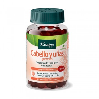 Kneipp Cabello y uñas gummies 60 gominolas fresa